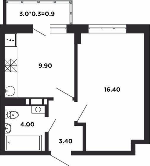 34,7 м², 1-комнатная квартира 6 419 500 ₽ - изображение 27