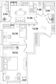 63,1 м², 2-комнатная квартира 16 900 000 ₽ - изображение 65