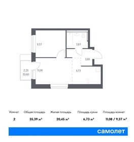 34,8 м², 1-комнатная квартира 7 933 139 ₽ - изображение 7