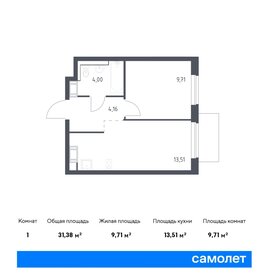 Квартира 31,4 м², 1-комнатная - изображение 1