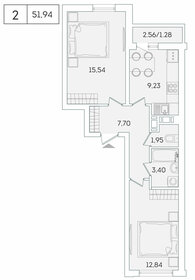 58 м², 2-комнатная квартира 10 200 000 ₽ - изображение 57