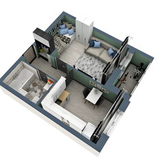 Квартира 38 м², 1-комнатная - изображение 3
