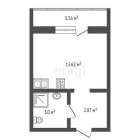 Квартира 21,2 м², студия - изображение 1