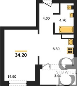 33,9 м², 1-комнатная квартира 4 290 000 ₽ - изображение 20