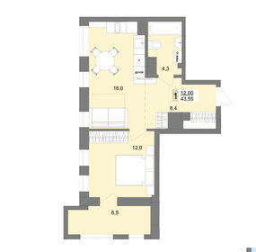 39,7 м², 1-комнатная квартира 9 300 000 ₽ - изображение 19
