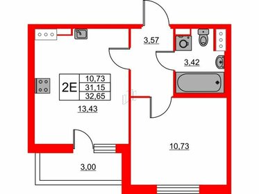 32,3 м², квартира-студия 5 750 000 ₽ - изображение 38