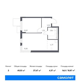 40,5 м², 1-комнатная квартира 8 328 645 ₽ - изображение 23