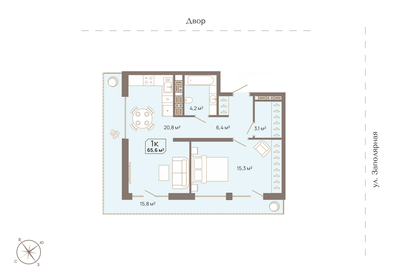 67,5 м², 1-комнатная квартира 7 200 000 ₽ - изображение 36