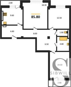 87,5 м², 3-комнатная квартира 7 525 000 ₽ - изображение 59