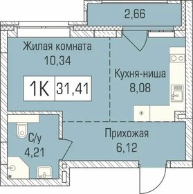 31,6 м², 1-комнатная квартира 3 680 000 ₽ - изображение 55