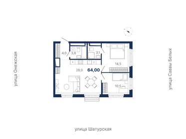 64,9 м², 2-комнатная квартира 11 790 000 ₽ - изображение 1