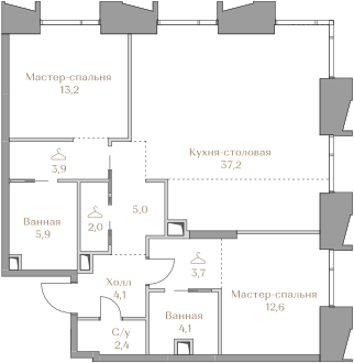 94,1 м², 2-комнатная квартира 88 503 000 ₽ - изображение 51