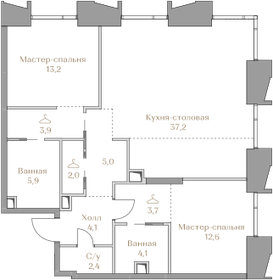 89,5 м², 3-комнатная квартира 47 900 000 ₽ - изображение 124