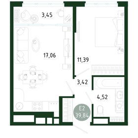 Квартира 39,8 м², 1-комнатная - изображение 1