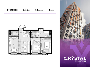 114,1 м², 3-комнатные апартаменты 57 500 000 ₽ - изображение 15