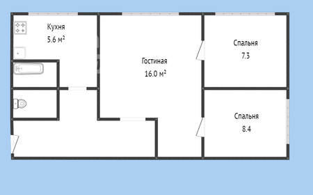 Квартира 47,7 м², 3-комнатная - изображение 5