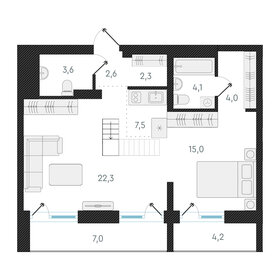 Квартира 76,5 м², 3-комнатная - изображение 1