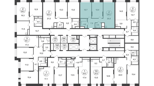 57 м², 2-комнатная квартира 16 500 000 ₽ - изображение 86