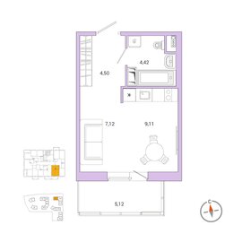 26,1 м², квартира-студия 3 750 000 ₽ - изображение 57