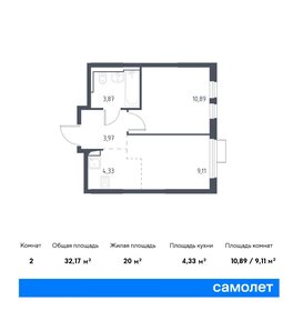 Квартира 32,2 м², 1-комнатная - изображение 1