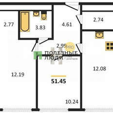 Квартира 51,5 м², 2-комнатная - изображение 3