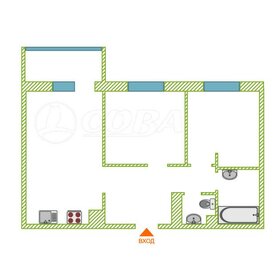 Квартира 52,3 м², 2-комнатная - изображение 1