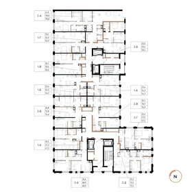 75,1 м², 2-комнатная квартира 11 640 500 ₽ - изображение 36