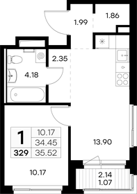 36,1 м², 1-комнатная квартира 5 900 000 ₽ - изображение 12