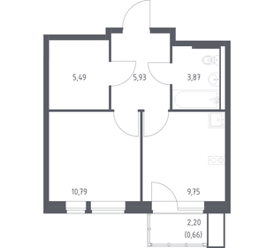 Квартира 36,5 м², 1-комнатная - изображение 1