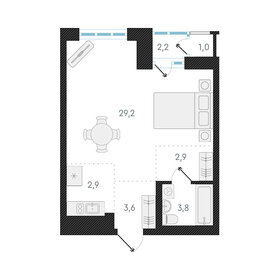 42,7 м², 1-комнатная квартира 6 800 000 ₽ - изображение 30