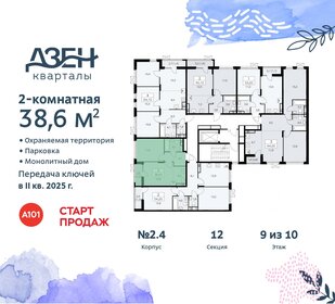 Квартира 38,6 м², 2-комнатная - изображение 2