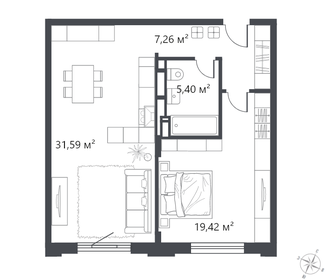 63,7 м², 1-комнатная квартира 8 900 000 ₽ - изображение 28