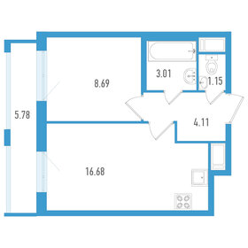 38,1 м², 1-комнатная квартира 6 999 000 ₽ - изображение 40