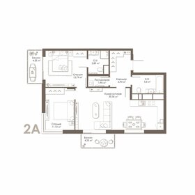 73,2 м², 2-комнатная квартира 6 441 600 ₽ - изображение 9