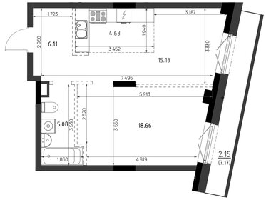 Квартира 51,8 м², 2-комнатная - изображение 1