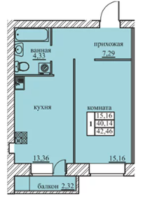 53,4 м², 1-комнатная квартира 19 000 000 ₽ - изображение 79