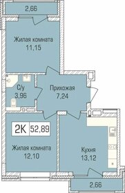 49,7 м², 2-комнатная квартира 7 194 180 ₽ - изображение 29