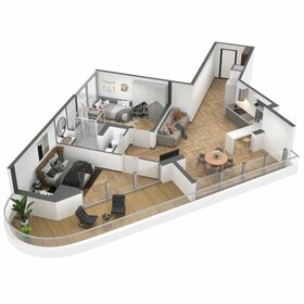 Квартира 82 м², 3-комнатные - изображение 1