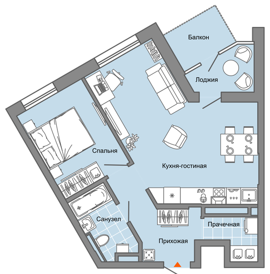 51 м², 2-комнатная квартира 6 526 740 ₽ - изображение 1