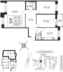 160,9 м², 3-комнатная квартира 50 950 000 ₽ - изображение 88