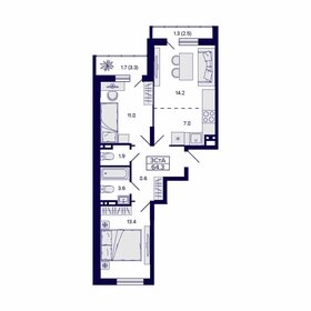 61,8 м², 3-комнатная квартира 7 980 000 ₽ - изображение 34