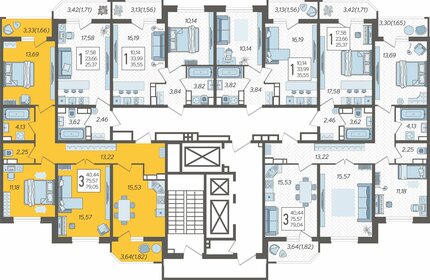 91,1 м², 3-комнатная квартира 9 748 770 ₽ - изображение 37