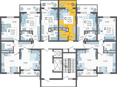 40,5 м², квартира-студия 7 600 000 ₽ - изображение 124