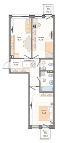 68,4 м², 2-комнатная квартира 26 772 000 ₽ - изображение 3