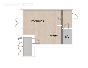 Квартира 26,2 м², студия - изображение 1