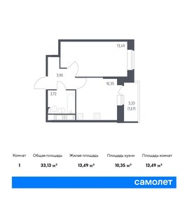 44,3 м², 1-комнатная квартира 5 700 000 ₽ - изображение 76