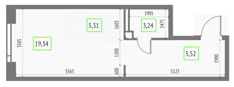 33,7 м², квартира-студия 12 700 000 ₽ - изображение 59