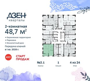 46 м², 2-комнатная квартира 11 700 000 ₽ - изображение 63