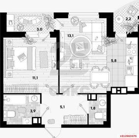 Квартира 41 м², 1-комнатная - изображение 1