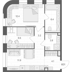 50,4 м², 2-комнатная квартира 25 239 816 ₽ - изображение 18